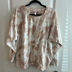 Isabel Maternity pink tie dye sweatshirt